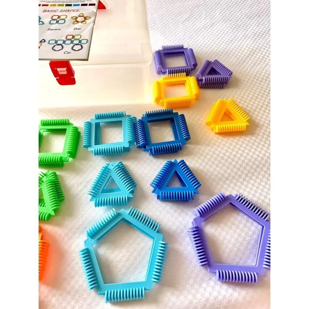 Connect & Construct 38 of 40 Piece Building Set (STEM Jr.) blocks shapes